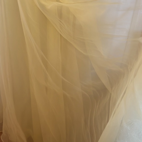 Alyce Designs yellow tulle and holographic sequin prom/bridesmaid/formal  size 6 - Picture 7 of 11